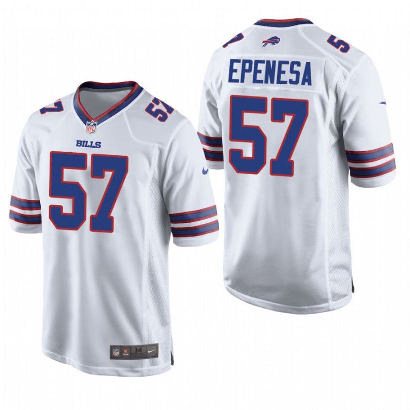 Men Buffalo Bills 57 Epenesa Nike White Game NFL Jersey